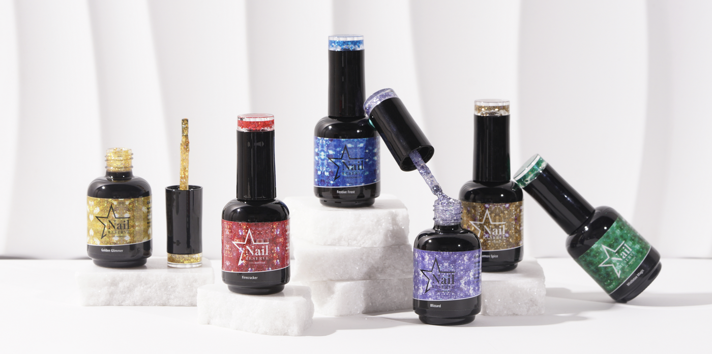 Unwrap the Sparkle: Introducing the New Holiday-Inspired Glitter Gel Polish Collection