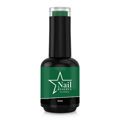 bottle of green addict soak off gel polish