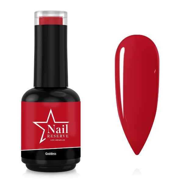 Bottle and nail swatch of Goddess soak-off gel polish