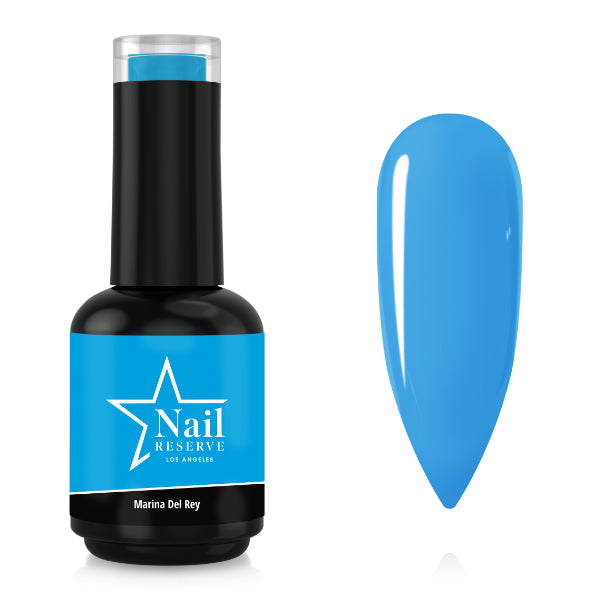 Bottle and nail swatch of Marina Del Rey soak-off gel polish