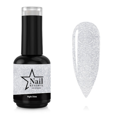Bottle and nail swatch of Night Shine soak-off gel polish