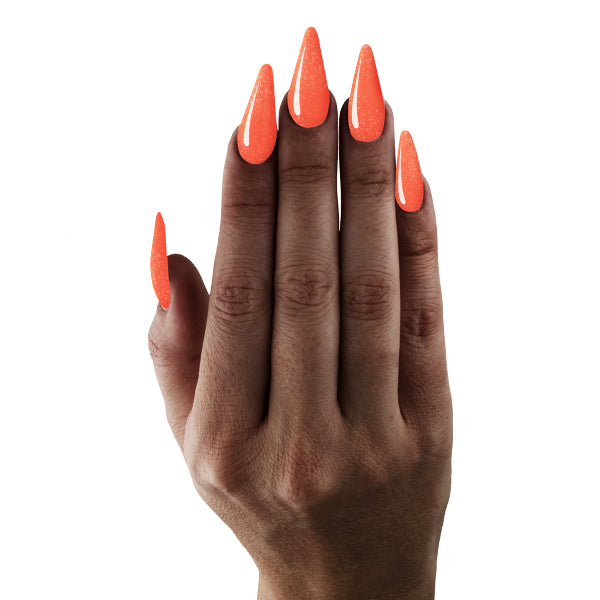 Manicure of Jack O'Lantern soak-off gel polish