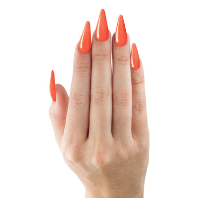 Manicure of Jack O'Lantern soak-off gel polish