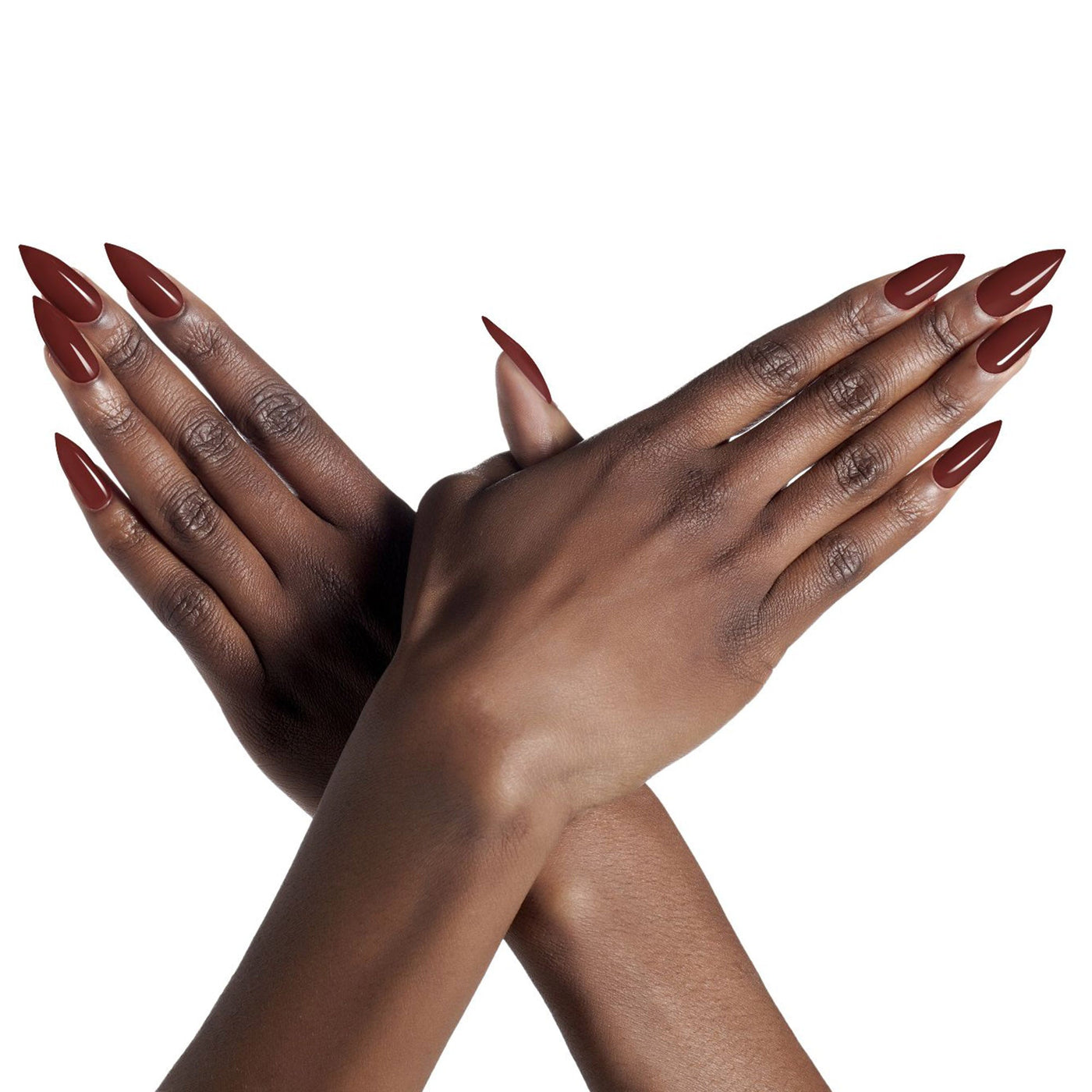 Full hand presentation of Chocolate Dream soak-off gel polish