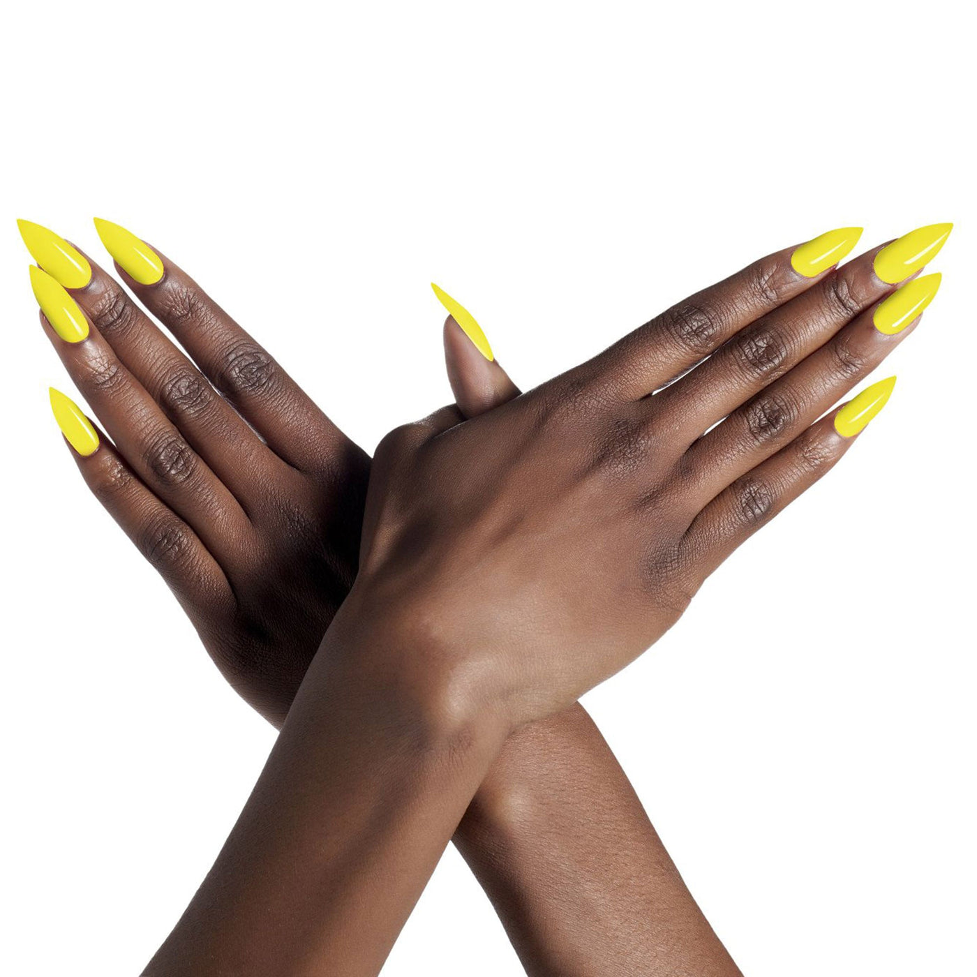 Manicure of Electric Yellow soak-off gel polish
