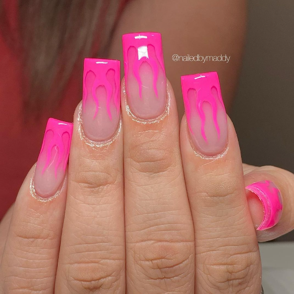 Full hand presentation of Bliss Pink soak-off gel polish